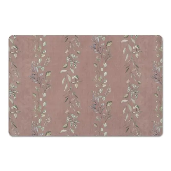 Vines Floor Mat Maroon {1}