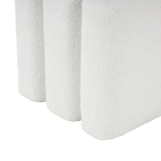 18" W-Shaped Room Ottoman White {5}