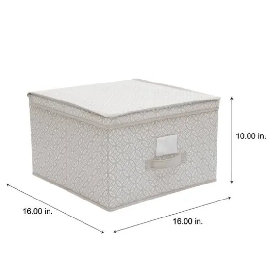 Simplify Jumbo Gray Boho Storage Box {3}