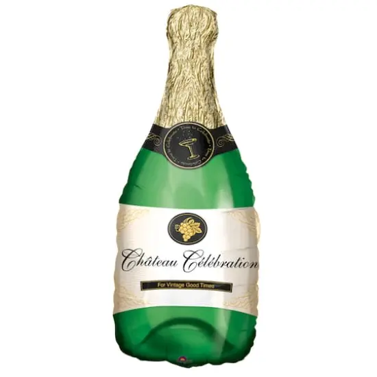 36" Champagne Bottle Foil Balloon {1}