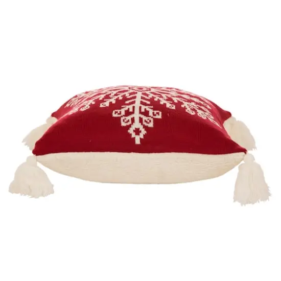 Glitzhome&reg; Knitted Snowflake Red Pillow Covers, 2ct. {6}