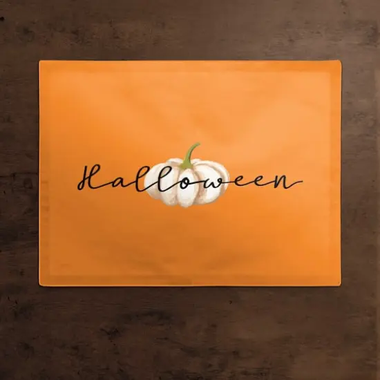 Halloween Pumpkin Polyester Twill Placemat {3}