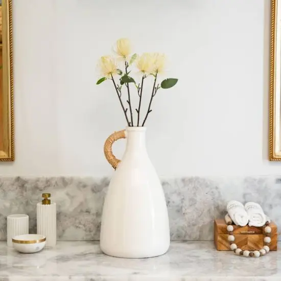 24in. Artificial Pincushion Protea Flower Stem - Set of 4 {9}