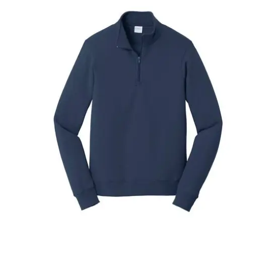 Port & Company&reg; Fan Favorite&trade; Fleece 1/4 Zip Pullover Adult Sweatshirt Team Navy {1}