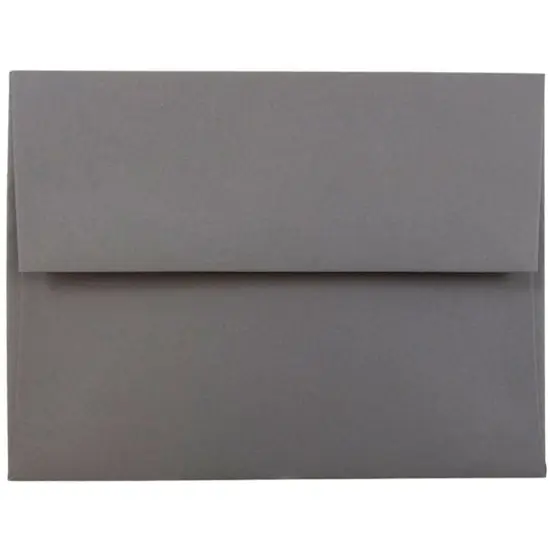 JAM Paper 4.375" x 5.75" Premium Invitation Envelopes, 50ct. Dark Gray {1}
