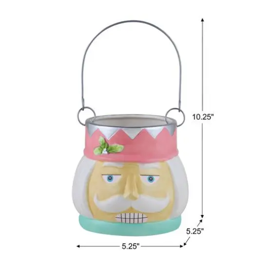 5" Pastel Nutcracker Nostalgic Ceramic Container {5}
