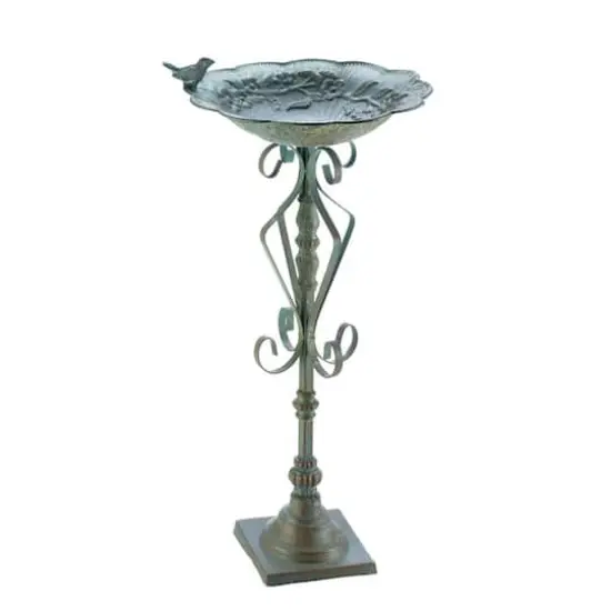 27" Speckled Green Birdbath {1}