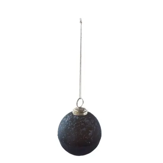 Hello Honey&reg; 4" Blue Two-Tone Glass Ball Ornament {1}