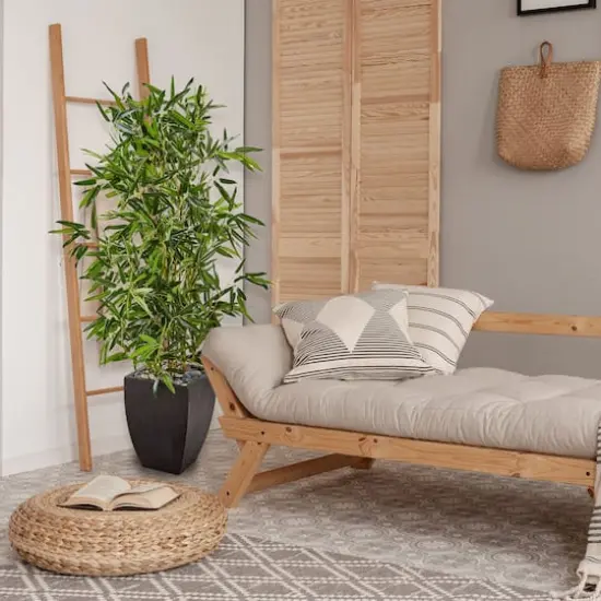 5ft. Bamboo Tree in Black Planter {3}