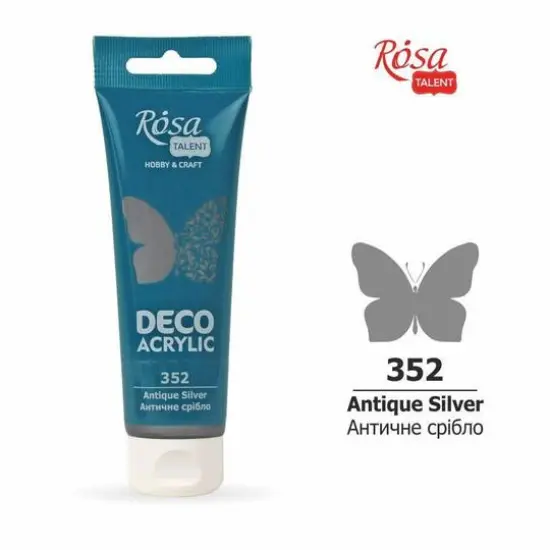 Rosa Talent Metallic Deco Acrylic Paint, 75mL 352 Antique Silver {3}