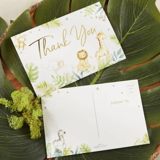 Kate Aspen Safari Baby Shower Invitation & Thank You Card Bundle Set {5}