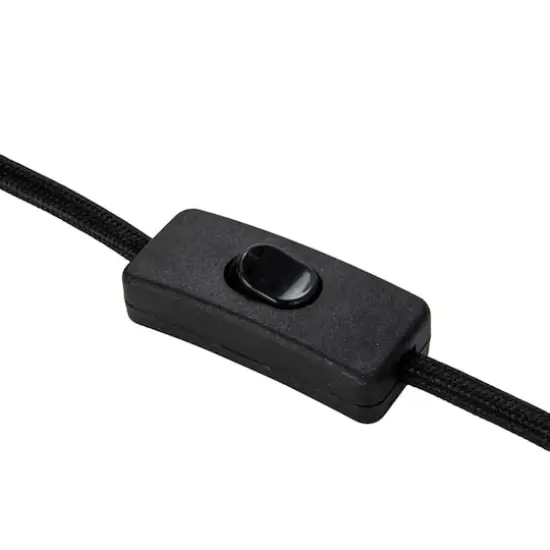 Hello Honey&reg; 16.75" Natural Brown Cut Out Ceramic Table Lamp with Linen Shade {8}