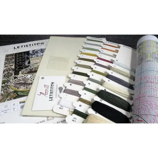 Letistitch Lion Coffee B Counted Cross Stitch Kit {11}