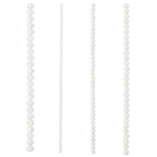 Clear Faceted Glass Rondelle Beads by Bead Landing&trade; {4}