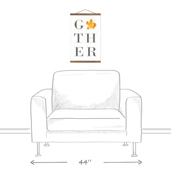 Gather Teak Hanging Canvas {4}