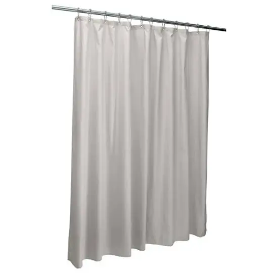 Bath Bliss Microfiber Soft Touch Dash Design Shower Curtain Liner Silver {10}