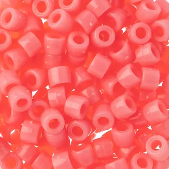 John Bead 6mm Opaque Plastic Mini Pony Beads, 1,000ct. Pink {1}