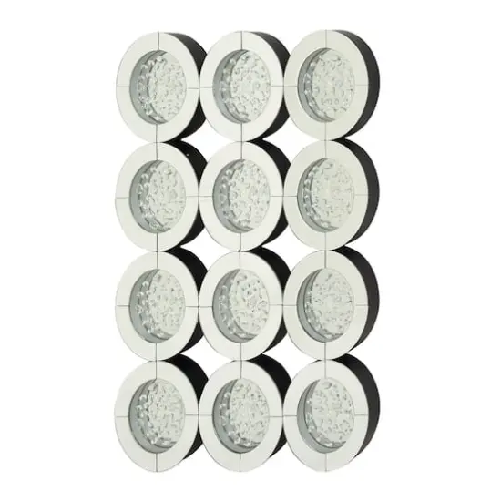 39" Silver Glam Wood Wall Mirror D&eacute;cor {3}