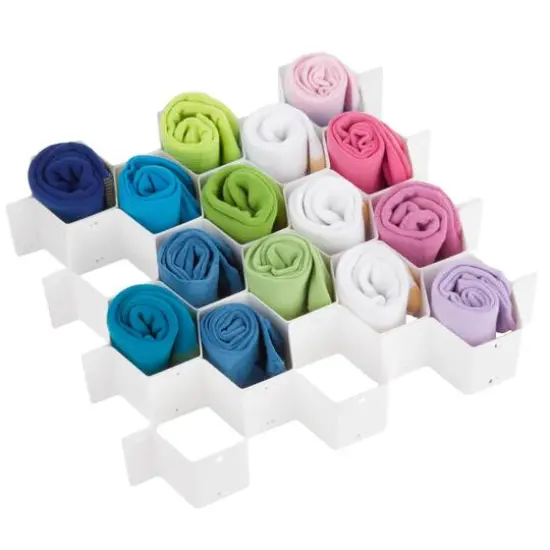 Honey Can Do Modular Plastic Drawer Organizer for Clothes {4}