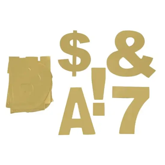 4" Gold Project Letters, Numbers & Characters Set by B2C&trade;  {1}