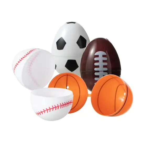 Glitzhome&reg; Easter Plastic Fillable Sports Eggs, 48ct. {3}