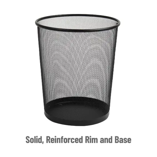 Mind Reader 4.5gal. Black Metal Mesh Waste Paper Basket, 3ct. {5}