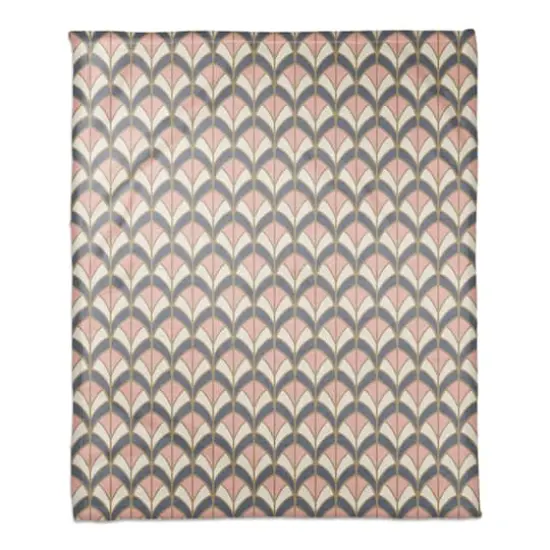 Art Deco Color50" x 60" Coral Fleece Blanket {1}