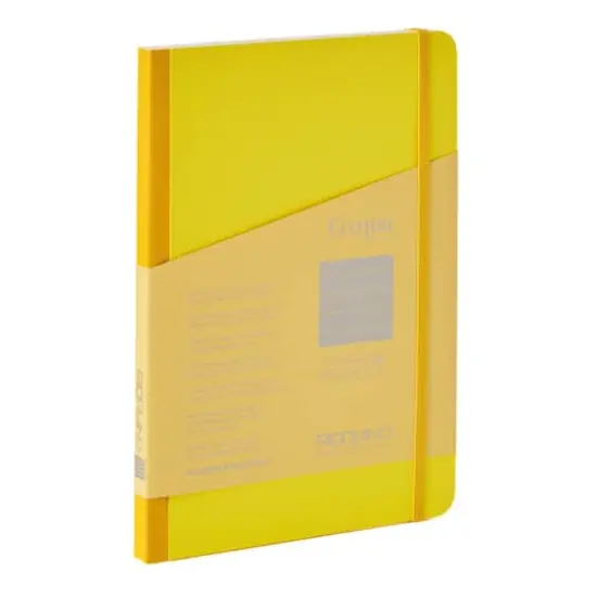 Fabriano® EcoQua Plus A5 Lined Fabric-Bound Notebook Yellow {1}