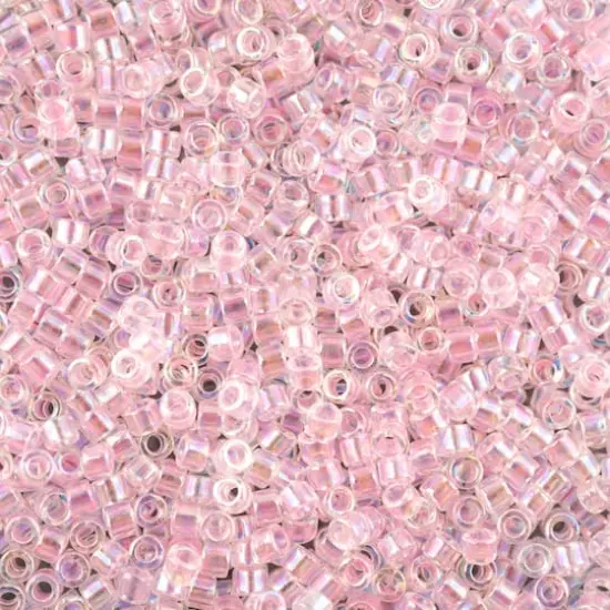 John Bead 11/0 Miyuki Delica Glass Seed Beads, 5g Pink AB Lined {1}