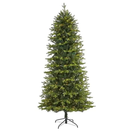 8ft. Pre-Lit Belgium Fir Artificial Christmas Tree, Clear LED Lights {1}