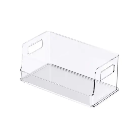 Small Clear Stacking Plastic Open Bin by Simply Tidy&reg; {1}