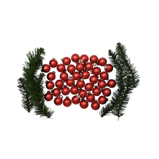 Whitehurst 40ct. 1.25" Glossy Glass Ball Ornaments Red Shiny {4}