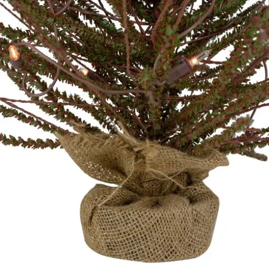 2ft. Pre-Lit Medium Warsaw Twig Artificial Christmas Tree in Burlap Base, Clear Lights {6}
