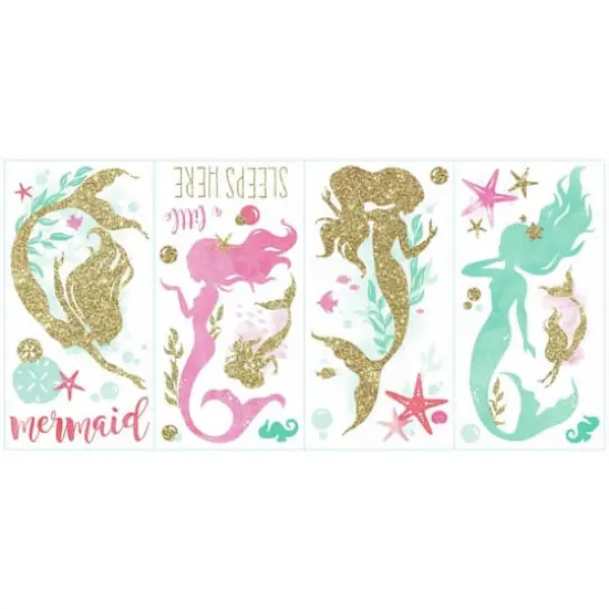 RoomMates Glitter Mermaid Peel & Stick Wall Decals {3}