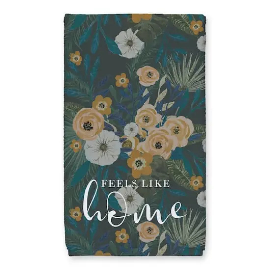 Feels Like Home Tropical Floral Tea Towel Set Green {3}