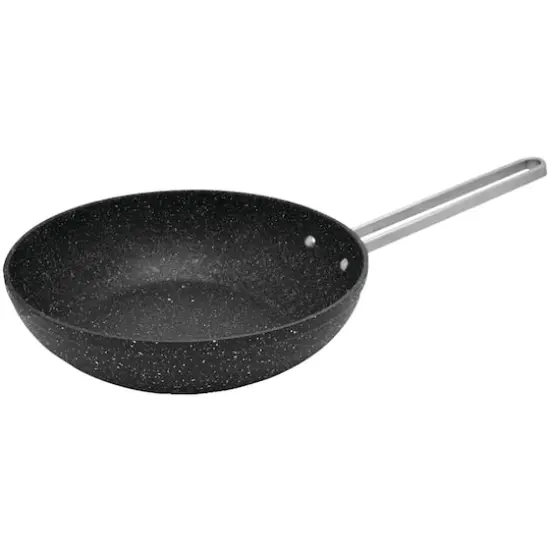 THE ROCK by Starfrit 7.08" Personal Wok Pan With Stainless Steel Wire Handle {1}