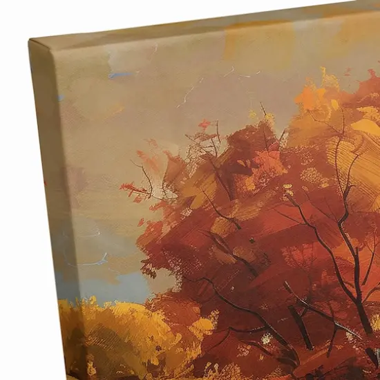 Golden Hour Fall Farmhouse 18" x 12' Canvas Wall Art {6}