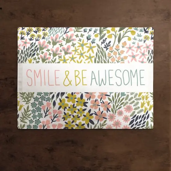 Smile & Be Awesome 18" x 14" Cotton Twill Placemat {3}