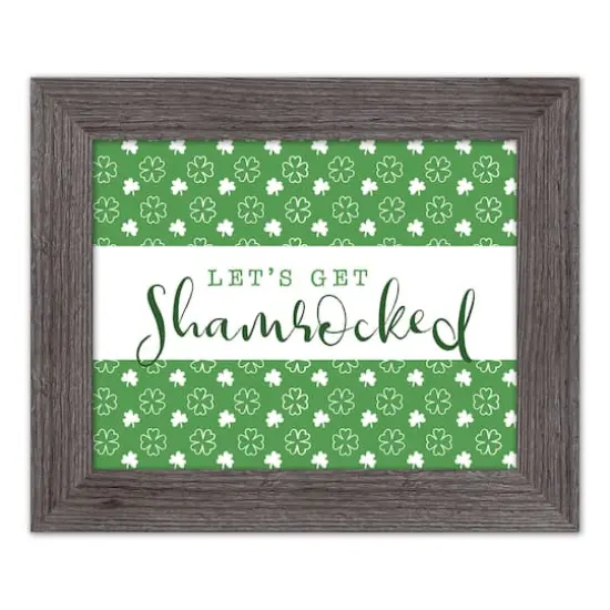Lets Get Shamrocked Framed Print 2 11" x 14" Western Gray Framed Print {1}