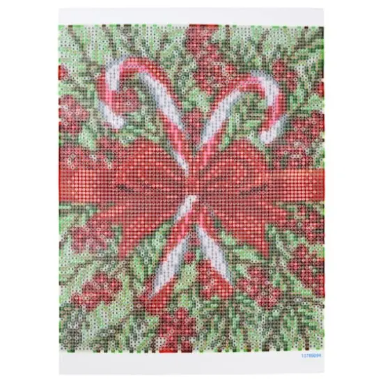 8" x 10" Candy Cane Diamond Art Kit with Frame by Make Market&reg; {3}