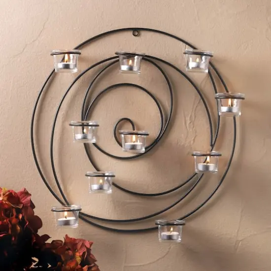 17.25" Hypnotic Candle Wall Sconce {3}