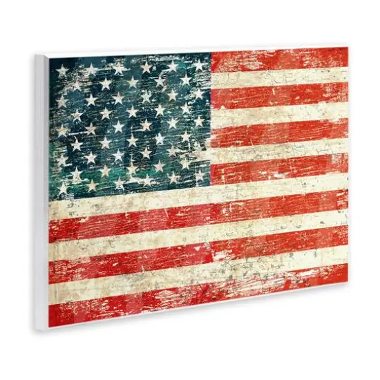Stupell Industries Rustic American Flag Wall Plaque Art {4}