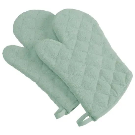 DII&reg; Terry Oven Mitts, 2ct. Mint {1}