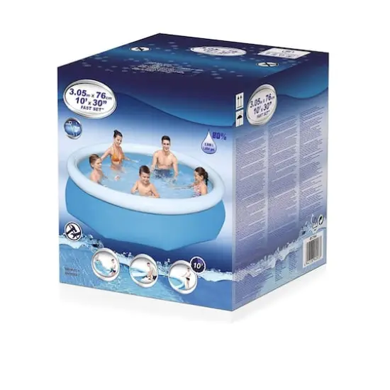 Pool Central&reg; 10ft. Round Inflatable Easy Set Kids Swimming Pool with Filter Pump {4}