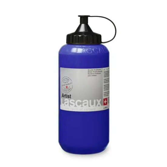 Lascaux Artist Acrylic Paint, 750mL 142 Ultramarine Blue {1}