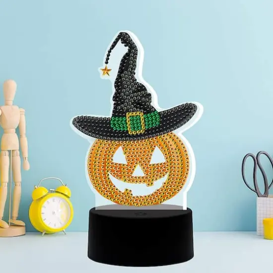 Sparkly Selections Pumpkin Lamp Diamond Art Kit {1}