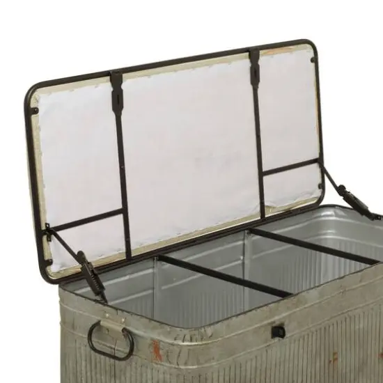 Gray Iron Farmhouse Bench, 19" x 37" x 17" {8}