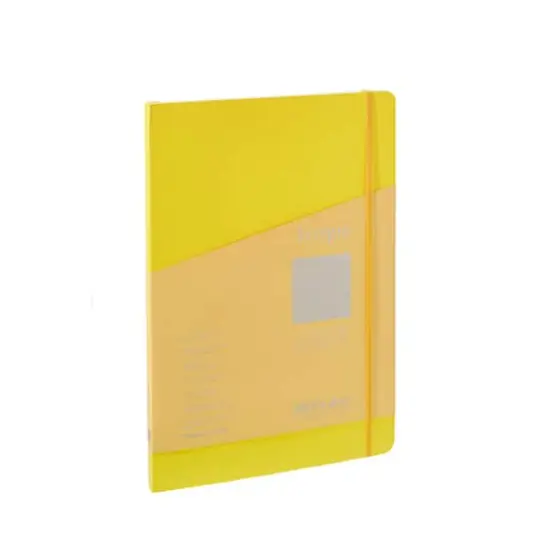 Fabriano® EcoQua Plus A4 Lined Stitch-Bound Notebook Yellow {1}