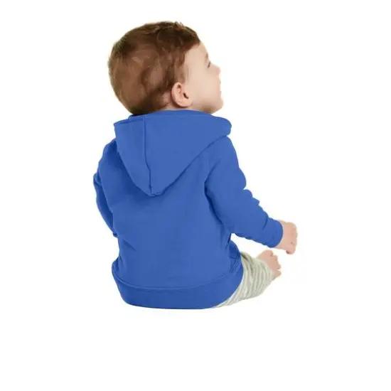 Port & Company&reg; Core Fleece Full-Zip Hooded Infant Sweatshirt Royal {6}