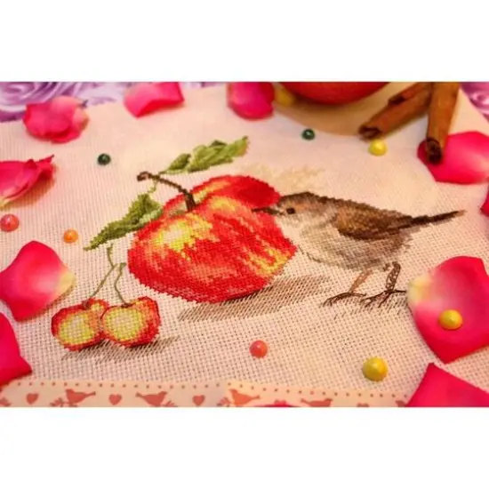 Alisa Bird And An Apple Cross Stitch Kit {3}